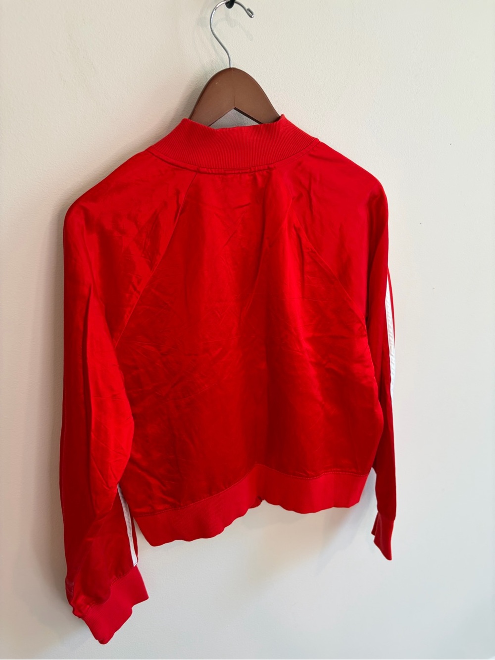 Offline by Aerie You’Re a Winner Satin Track Jacket in Red - Women's Size Medium - Picture 13 of 14